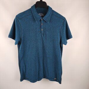 Buckle Black Shirt Mens Large Blue Athletic Fit S/S Polo
